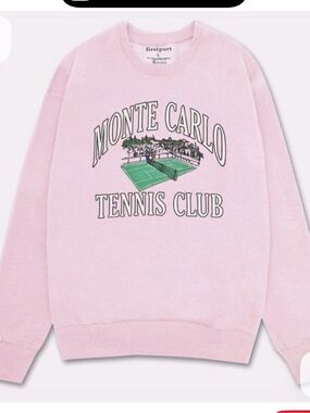 Firstport Monte Carlo Tennis Club Sweatshirt Pink Size S